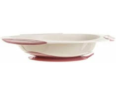 Akuku dubenėlis limpančiu dugnu ir neslystančiais kraštais, beige/pink, A0525