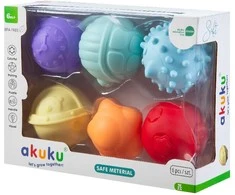 Akuku minkšti sensoriniai kamuoliukai (6 vnt.), A0640