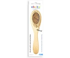 Akuku naturalių šerių medinis šepetys, A0669