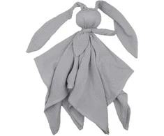 BABY 01081 Muslino sauskelnės Hug Me Bunny pilka