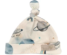 BABY 01087 Kūdikių smurfinė kepurė Cosmos ecru 3-6m*