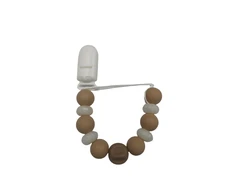 BABY 01433 Silikoninis čiulptuko pakabukas BEIGE/PEARL