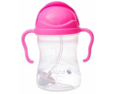 B.BOX BB00511 Vandens butelis su šiaudeliu 240 ml rausvų granatų