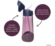 B.BOX BB00916 Tritan vandens butelis su šiaudeliu 600 ml Haris Poteris