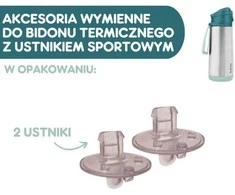 B.BOX BB501000 Atsarginiai kandikliai termo sportiniam buteliukui 500 ml 2 vnt