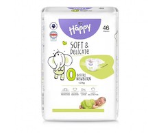 BELLA Baby Happy sauskelnės neišnešiotiems kūdikiams 0 PRIEŠ NAUJAGIMĮ iki 2kg 46 vnt.