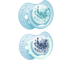LOVI 22/918 Dynamic silikoninis čiulptukas 3-6 m 2 vnt Tie Dye Mėlyna Boy
