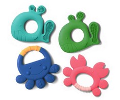 Baby Ono BabyOno kramtukas silikoninis, žalias - banginis, 935/02