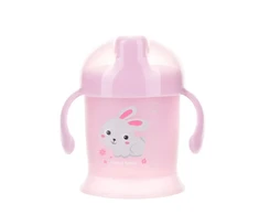 CANPOL 31/300 Neišsiliejantis puodelis 200ml Bunny &amp; company rožinis