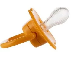 CANPOL 34/928 Čiulptukas silikoninis 6-18m+ simetriškas BabiesBoo 2 vnt oranžinė
