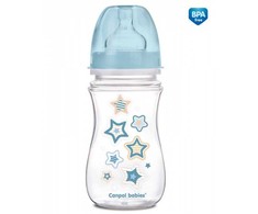 Canpolbabies CANPOL BABIES buteliukas plataus kaklelio Easy Start Newborn Anti-colic 240ml 35/217 mėlynas stars