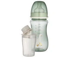 CANPOL BABIES Anti-Colic buteliukas 240 ml GOOSE su pieno miltelių konteineriu, 35/245_zestaw