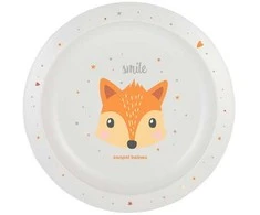 CANPOL 4/411_ora Plastikinė lėkštė Cute Animals oranžinė