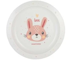 CANPOL 4/411_pin2 Plastikinė lėkštė Cute Animals rožinė