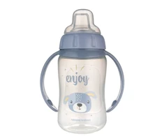 CANPOL 56/512_blu2 Treniruočių puodelis su minkštu snapeliu 320 ml MIELI GYVŪNAI