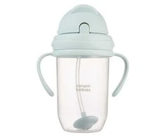 CANPOL BABIES neišsipilanti gertuvė su šiaudeliu, 270 ml, žalias, 56/623_gre