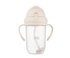 CANPOL BABIES neišsipilanti gertuvė su šiaudeliu, 270 ml, crème, 56/623_cre