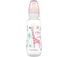 CANPOL 59/205 Siauras buteliukas 330 ml PP AFRICA rožinis
