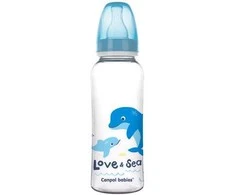 CANPOL 59/400 Siauras buteliukas 250ml PP LOVE&amp;SEA mėlynas