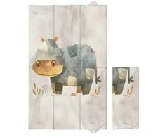 CEBA 307-000-780 Sulankstomas vystymo kilimėlis didelis 50x80 Basic Cosy Hippo
