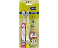 CHICCO 00012084000000 Hipcio Panda dantų šepetėliai 3-6l