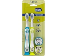 Dantų šepetėlis CHICCO 00012084110000 Tiger Panda dantų šepetėliai 3-6l