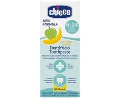 CHICCO 00012101000000 obuolių-bananų dantų pasta be fluoro 50 ml 6-24m