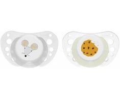 CHICCO 00075035440000 čiulptukas PF COMFORT AIR LUMI silikoninis 16-36m pilkas