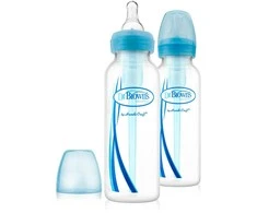 DR. BROWN'S buteliukai OPTIONS+ siauru kakleliu 250ml, 2 vnt., mėlyni, SB82405-ESX