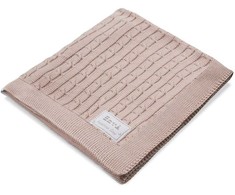 EWA 919113 bambuko antklodė smėlio spalvos pynė