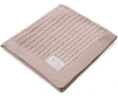 EWA 919113 bambuko antklodė smėlio spalvos pynė