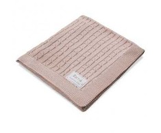 EWA 927934 Bambuko antklodė smėlio spalvos pynė+dėžutė