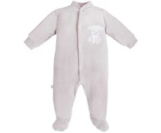 EWA 931061 NEWBORN Romper aksominis pilkas 68