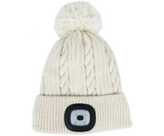 Kepurė su LED lempute L dydis balta