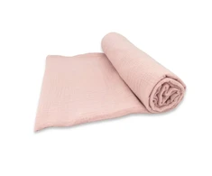 KIECZMER Swaddle 120x120 MEDVILNĖ MUSLIN medvilnė 100% pudra rožinė