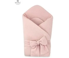 KIECZMERSKI Kūdikių vystyklas su lankeliu MUSLIN COTTON pudra rožinė medvilnė 100%