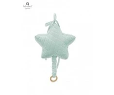 KIECZMERSKI Muzikinė dėžutė Star Velvet dygsniuota 23x23cm + barškutis nemokamai