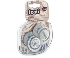 LOVI 22/869 Dinaminis silikoninis čiulptukas 0-3 m 2vnt Botanic Boy