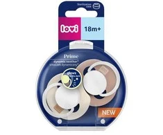 LOVI 34/438 Dynamic Silikoninis čiulptukas Prime 18+m 2 vnt Ivory Glow/Blush Glow
