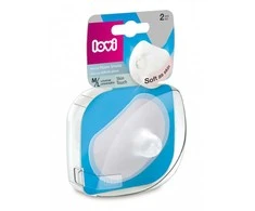 LOVI 5/606 Silikoniniai krūtų skydeliai Skin Touch 2 vnt. M/L