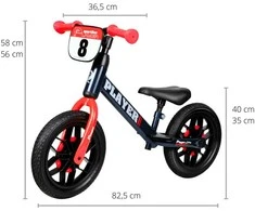 MILLY MALLY 4102 Qplay balansinis dviračio grotuvas raudonas