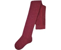 NOVITI RB002-G-04 Pėdkelnės medvilnės bordo melanžo aukso lureksas 92/98