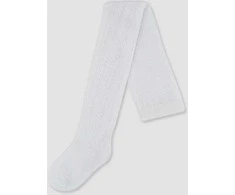 NOVITI RB008-G-01 Pėdkelnės medvilninės ažūrinės baltos spalvos 80/86