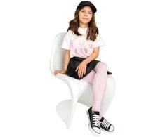 NOVITI RM009-G-02 Pėdkelnės micro 40 denų pudra rožinė su juostelėmis 104/110