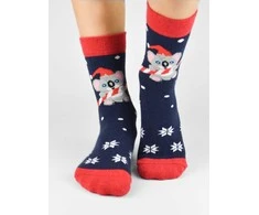 NOVITI SB060-U-03 Medvilninės kojinės XMAS Koala 31/34