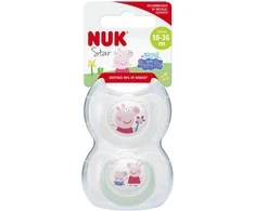 NUK 177219 Čiulptukas 18-36m Silikoninis PEPPA 2 vnt