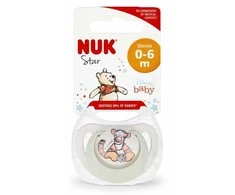 NUK 730905 Silikoninis čiulptukas 0-6 mėnesių STAR Mikė 1vnt.