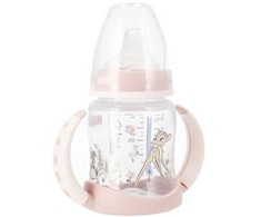NUK 743313 FC buteliukas 150 ml su rankenomis ir temperatūros indikatoriumi DISNEY BAMBI silikoninis snapelis