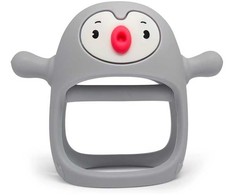 SMILY MIA pingvinas šviesiai pilkas silikoninis kramtukas