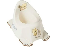 TEGA PO-046-119 Neslystantis puodukas su muzikine dėžute TEDDY BEAR smėlio spalvos